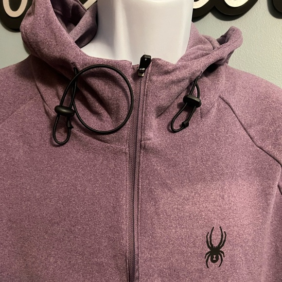 Spyder Men's Zip-Up Purple Lightweight Hoodie Sweatshirt NWT - Picture 2 of 5